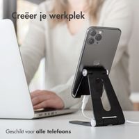 imoshion Aluminium telefoonhouder bureau - Verstelbaar - Universeel - Zwart