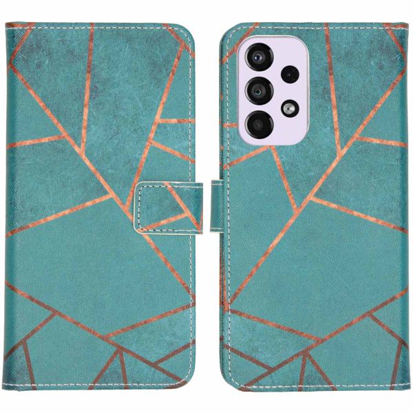 imoshion Design Softcase Bookcase Samsung Galaxy A33 - Blue Graphic