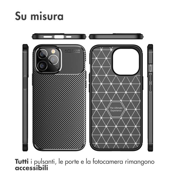 imoshion Carbon Softcase Backcover Apple iPhone 14 Pro Max - Zwart