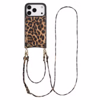 Selencia Nova Telefoonhoes met Koord en Pashouder Apple iPhone 17 Pro - Leopard