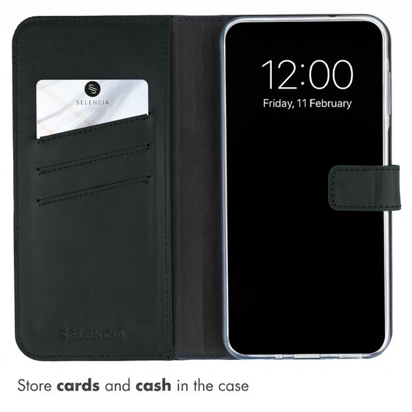 Selencia Genuine Leather Book Case Samsung Galaxy A27 (5G) - Green