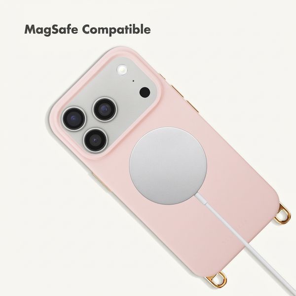 Selencia Rivièra MagSafe Back Cover with detachable hooks Apple iPhone 17 Pro - Sorbet Pink
