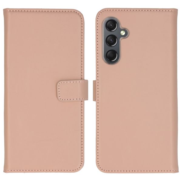 Selencia Echt Lederen Bookcase Samsung Galaxy A25 (5G) - Dusty Pink