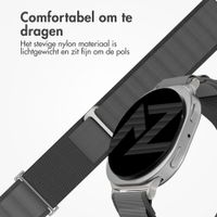 Accezz Nylon Alpine bandje Samsung Galaxy Watch 9 (40/44mm) / Watch 8 (40/44mm) / Classic (46mm) - Dark Grey