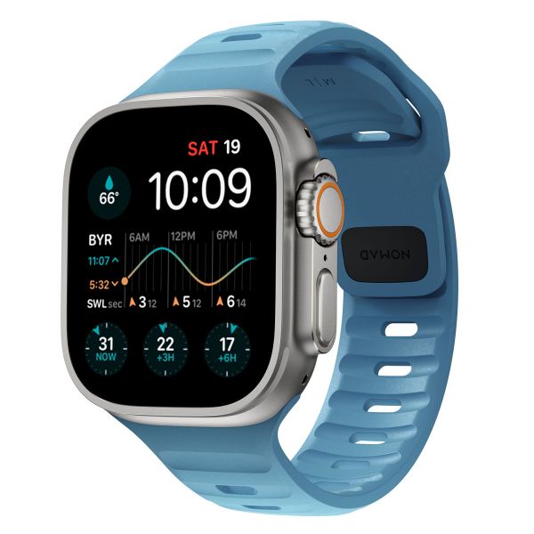 Nomad Sport band FKM Apple Watch Series 1-10 / SE / Ultra (2) - 42/44/45/46/49 mm - Electric Blue