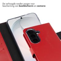 Selencia Echt Leren Bookcase Samsung Galaxy S26 - Rood