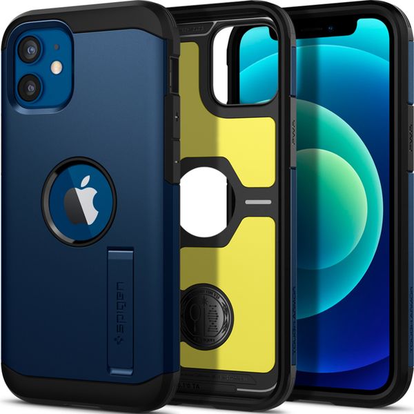 Spigen Tough Armor Backcover iPhone 12 Mini - Donkerblauw