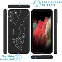 imoshion Design hoesje Samsung Galaxy S21 FE - Hand - Zwart