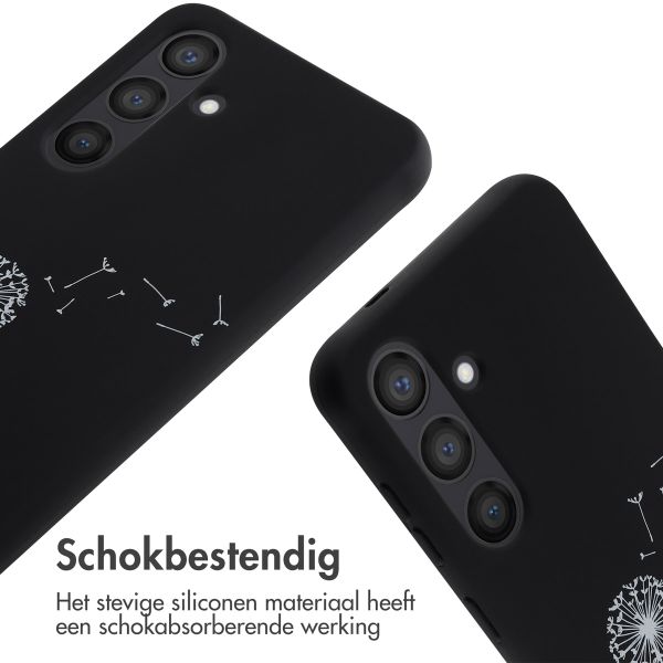 imoshion Siliconen design hoesje met koord Samsung Galaxy S24 - Dandelion Black