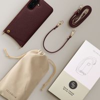 Selencia Nova Telefoonhoes met Koord en Pashouder Samsung Galaxy A36 / A56 - Bold Burgundy