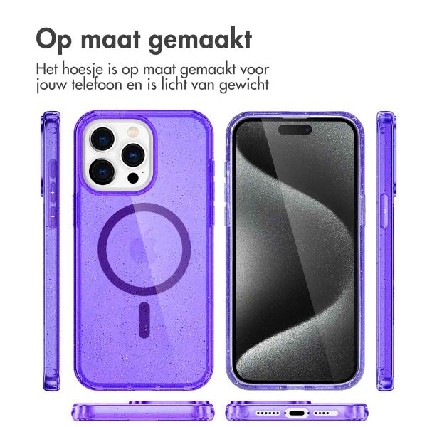 imoshion Sparkle Backcover met MagSafe iPhone 15 Pro - Paars