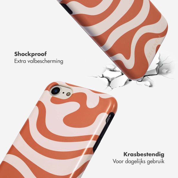 Selencia Vivid Tough Backcover iPhone SE (2022 / 2020) / 8 / 7 / 6(s) - Dream Swirl Orange