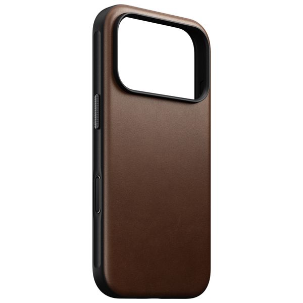 Nomad Modern Leather Case met MagSafe Apple iPhone 18 Pro / 17 Pro - Brown