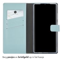 Selencia Echt Leren Bookcase Samsung Galaxy S25 Ultra - Air Blue