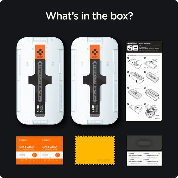 Spigen GLAStR Privacy EZ Fit Screenprotector + Applicator Apple iPhone 14 Pro Max