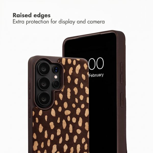 Selencia Nova Real Leather Back Cover with Card Holder Samsung Galaxy S26 Ultra - Fawn Chic