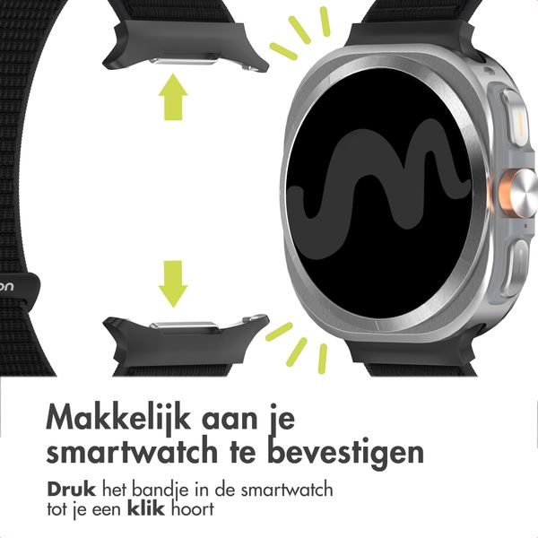 imoshion Nylon bandje Samsung Galaxy Watch Ultra (2024/2025) - Zwart