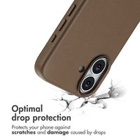 Accezz Leather Back Cover with MagSafe Apple iPhone 17 - Coffee Brown