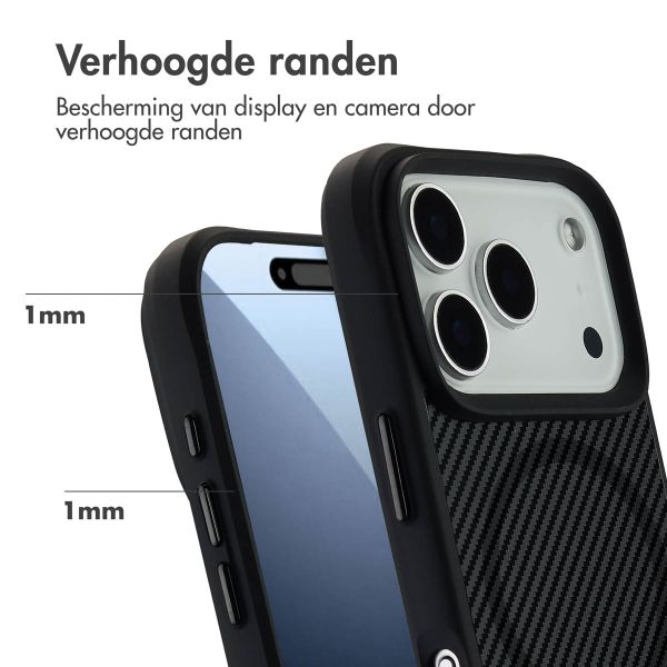 imoshion Rugged Hybrid Carbon Case met MagSafe Apple iPhone 17 Pro - Zwart