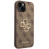 Guess 4G Metal Logo Backcover iPhone 14 - Bruin