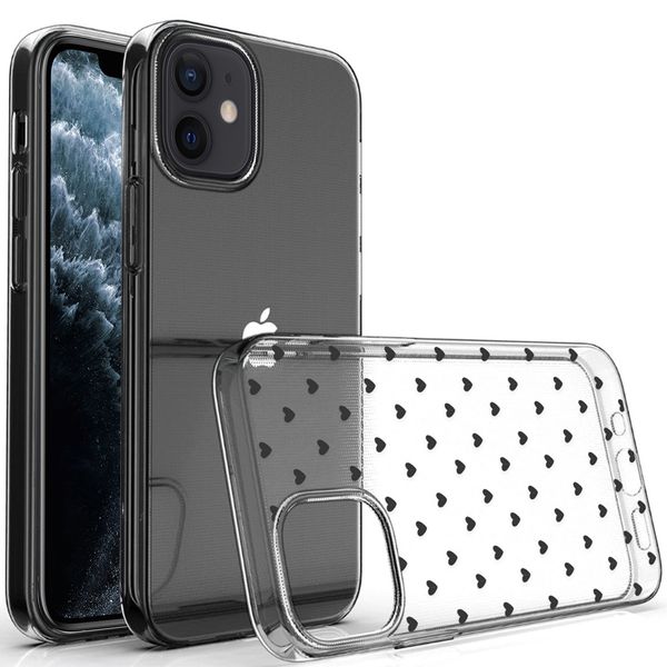 imoshion Design hoesje iPhone 12 Mini - Hearts All Over Black