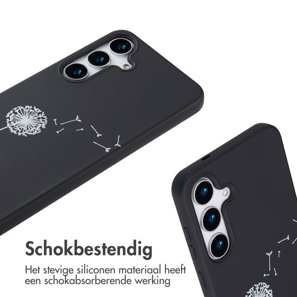 imoshion Siliconen design hoesje met koord Samsung Galaxy S25 Plus - Dandelion Black