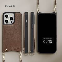Selencia Nova Phone Case with Cord and Card Holder Apple iPhone 14 Pro - Mocha Brown