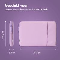 imoshion Laptop hoes 15-16 inch - Laptopsleeve met vak - Lavender Lilac