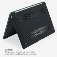 Selencia Fluwelen Cover MacBook Pro 13 inch (2020 / 2022) - A2289 / A2251 / A2338 - Donkergroen