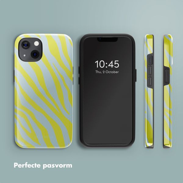 Selencia Vivid Backcover met MagSafe Apple iPhone 13 - Zebra Winter Sky Titanium Yellow