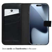 Selencia Genuine Leather Book Case Apple iPhone 17 Pro - Black