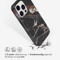 Selencia Aurora Fashion Backcover iPhone 14 Pro - Duurzaam hoesje - 100% gerecycled - Zwart Marmer