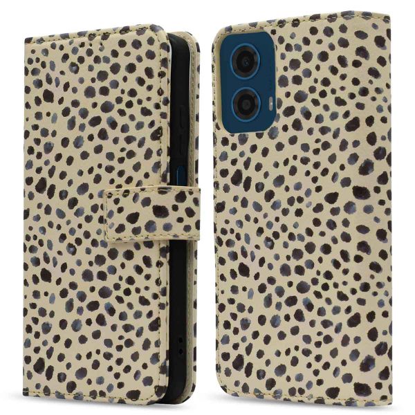 imoshion Design Bookcase Motorola Moto G34 - Black And White Dots