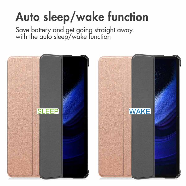 imoshion Trifold Bookcase Xiaomi Pad 6 / 6 Pro - Rosé Goud