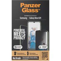 PanzerGlass Privacy Ultra-Wide Fit Anti-Bacterial Screenprotector incl. applicator Samsung Galaxy A25 (5G)