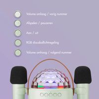 imoshion Sing & Shine Karaoke set - Speaker en 2 microfoons - Mintgreen