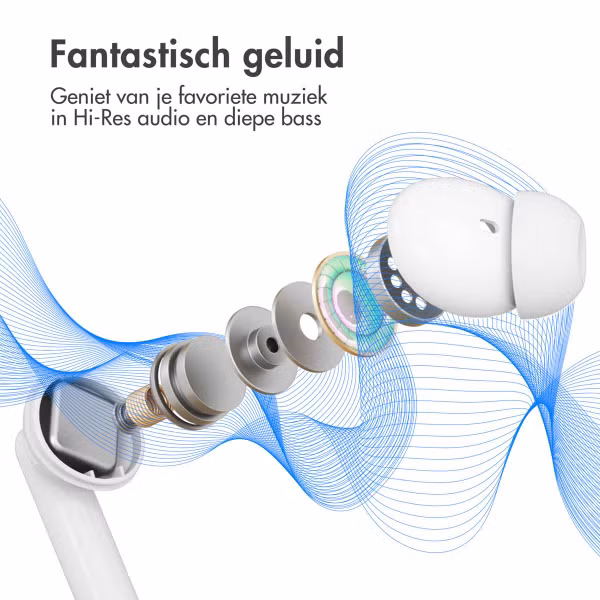 imoshion Aura Pro Draadloze In-ear Oordopjes - Active Noise Cancelling (ANC) - Wit
