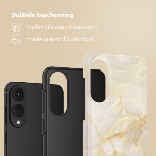 Selencia Vivid Backcover Samsung Galaxy S25 Edge - Golden Beige Marble