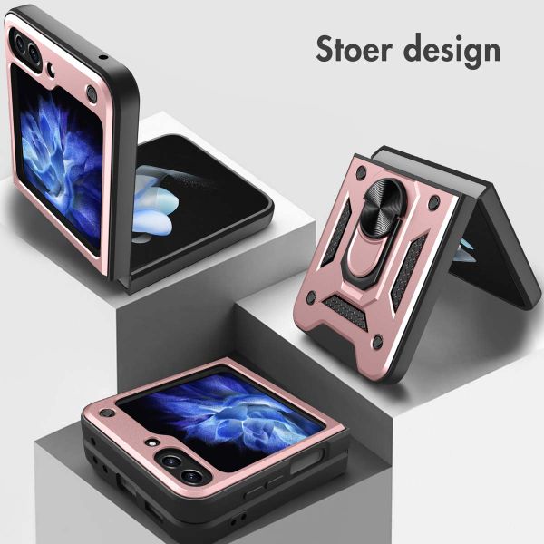 imoshion Rugged Backcover met ring Samsung Galaxy Z Flip 5 - Rosé Goud