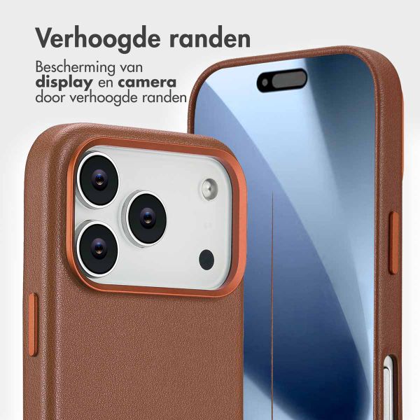 Accezz Leather Bookcase 2-in-1 met MagSafe Apple iPhone 17 Pro - Sienna Brown