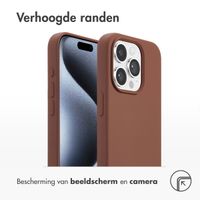 Accezz Liquid Silicone Backcover met MagSafe iPhone 15 Pro - New Tea Brown