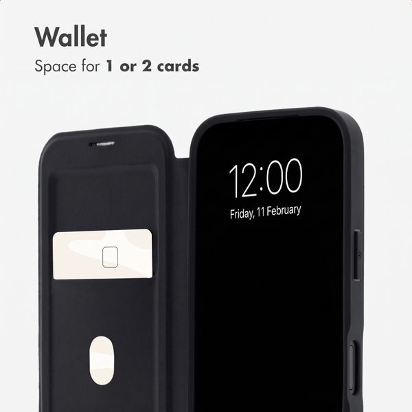 imoshion Transparent Wallet Case with MagSafe Apple iPhone 18 Pro / 17 Pro - Black