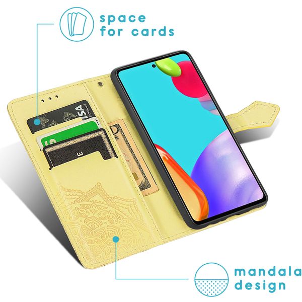 imoshion Mandala Bookcase Samsung Galaxy A72 - Geel