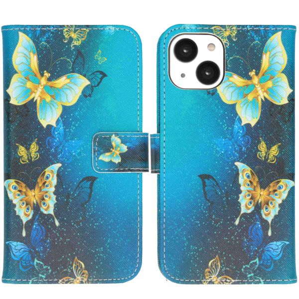 imoshion Design Softcase Bookcase iPhone 14 - Butterfly