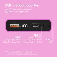 imoshion Ultra Series Aluminium Powerbank 10.000 mAh - Quick Charge en Power Delivery - Hot Pink