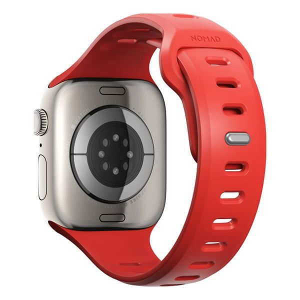 Nomad Tempo siliconen band Apple Watch Series 1 - 9 / SE (38/40/41 mm) | Series 10 / 11 (42 mm) - Coral