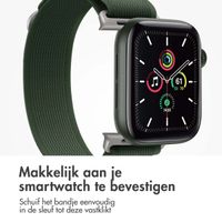 imoshion Nylon Trail bandje Apple Watch Series 1 t/m 9 / SE (38/40/41 mm) | Series 10 (42 mm) - Legergroen