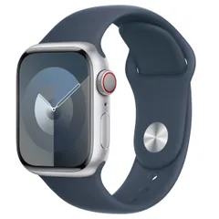 Apple Sport Band Apple Watch Series 1 t/m 9 / SE (38/40/41 mm) | Series 10 / 11 (42 mm) - Maat M/L - Storm Blue