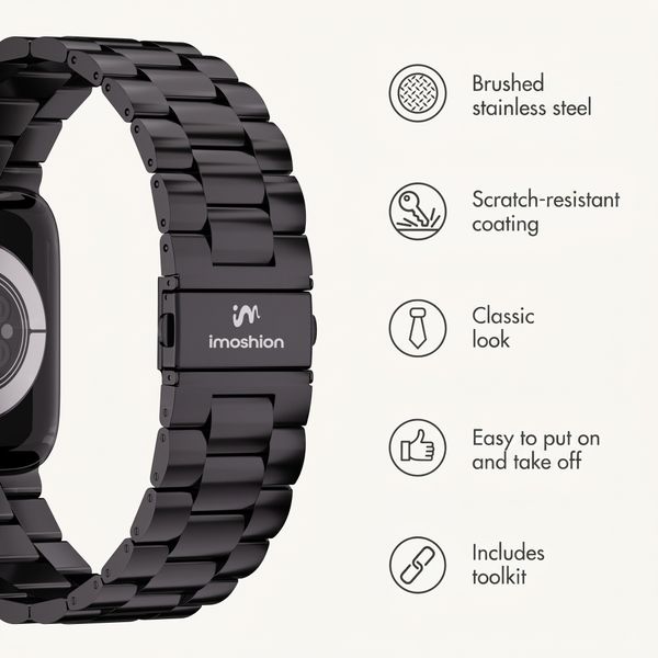 imoshion Steel strap Apple Watch | 44/45/46/49 mm - Black