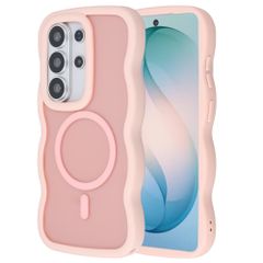 Selencia Wavy Backcover met MagSafe Samsung Galaxy S26 Ultra - Soft Pink